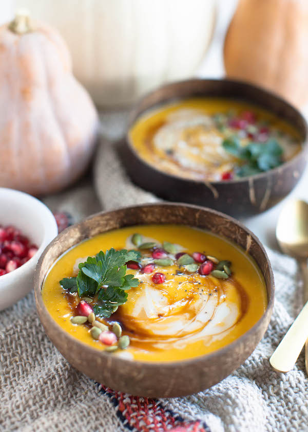 Coconut Butternut Squash Soup | @sweetpotatosoul