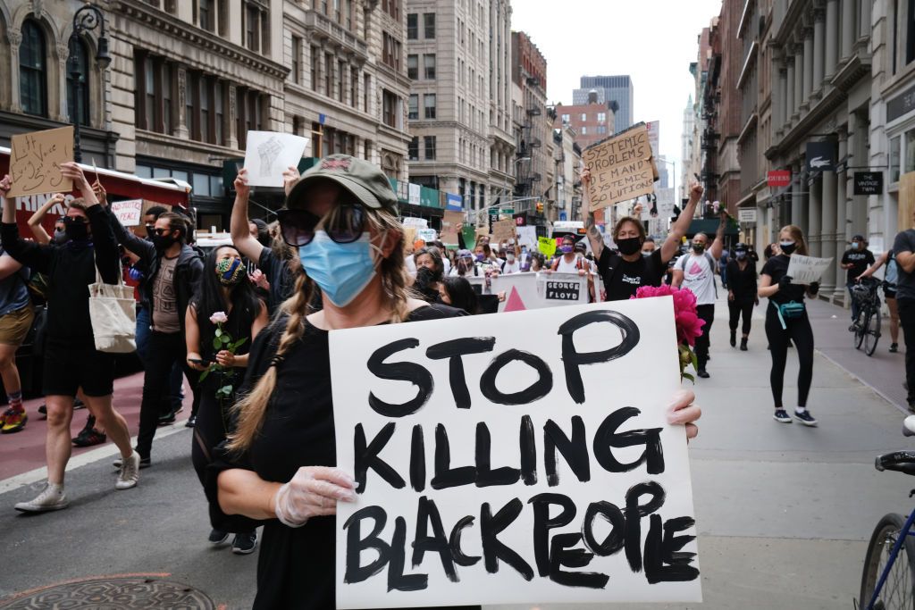 Protests Against Police Brutality Over Death Of George Floyd Continue In NYC