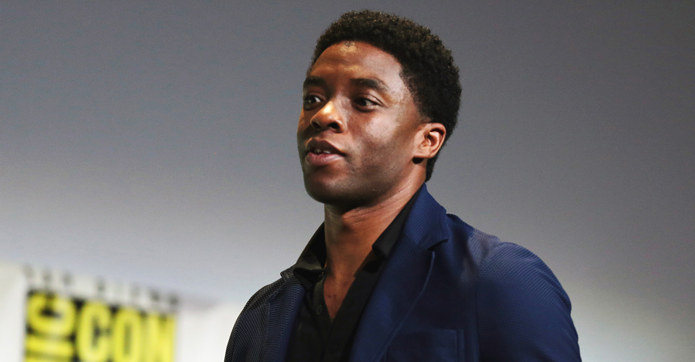 In addition to acting and producing, Boseman was also an activist and philanthropist supporting social justice initiatives like Michelle Obama’s #WhenWeAllVote and celebrating fellow Bison Kamala Harris’ history making selection as the Democratic Vice-Presidential nominee for the 2020 U.S. Presidential election, which was his last Twitter post before his death. (Photo: Chadwick Boseman speaking at the 2016 San Diego Comic Con International, for 