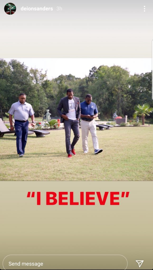 Deion Sanders with Jackson State officials