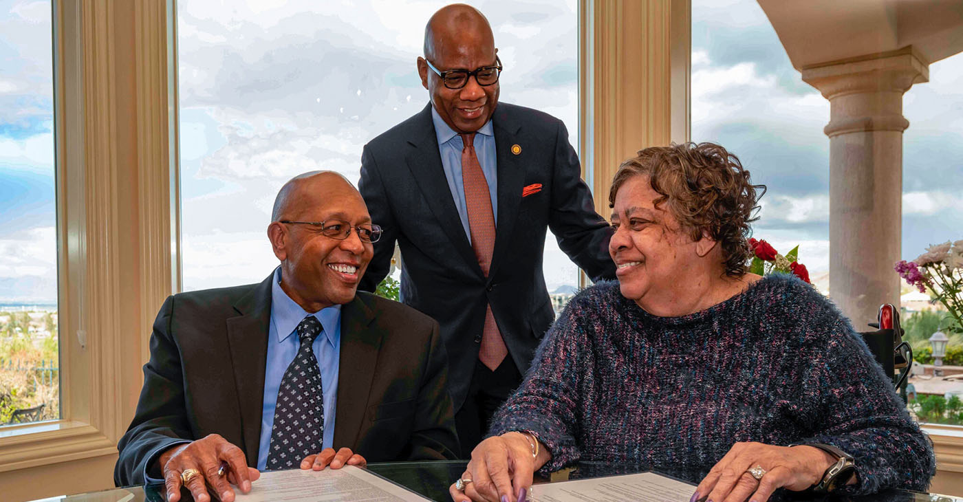 Calvin E. Tyler Jr. and his wife, Tina, presented the historically Black college with a $20 million commitment, increasing an endowed scholarship fund previously established in the Tylers’ name.