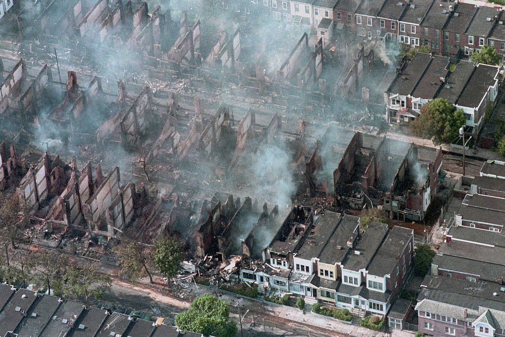 Smoke Rising from Destroyed Homes