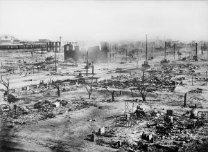 Ruins of Greenwood District after Race Riots, Tulsa, Oklahoma, USA, American National Red Cross Photograph Collection, June 1921