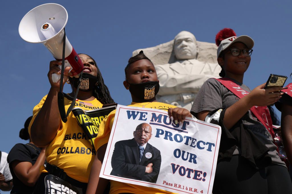 Activists Join Freedom Friday March At MLK Memorial In Washington, DC