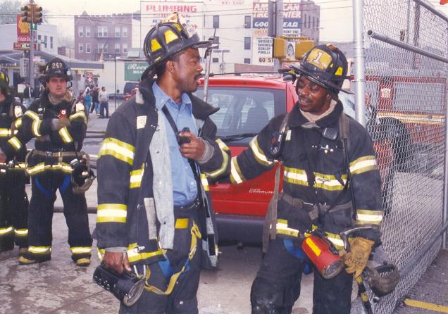 “Those people died, and the rest of us are going to die from the complications, whether it be lung disease, cancer, whatever it may be. We knew the risks, but we went in anyway. We knew we may not make it home, and so many didn’t,” said retired New York City firefighter Rodney Lewis. (Pictured left)