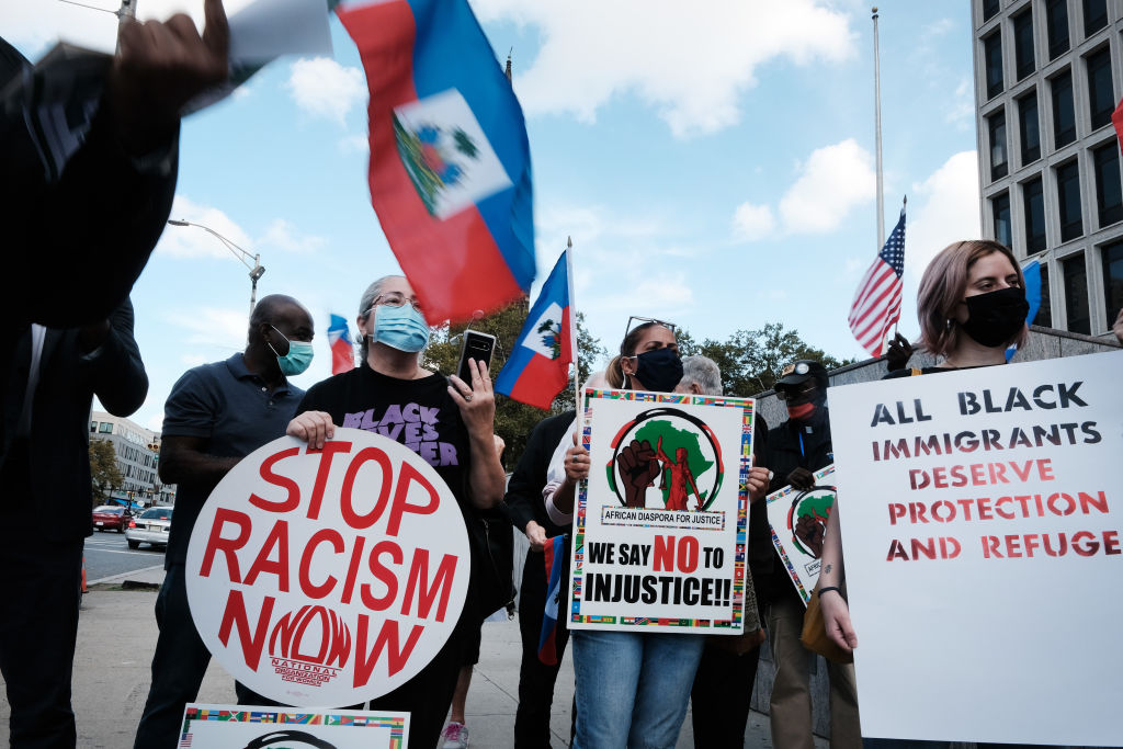 Haitian Community Protests Outside ICE Office Demanding End To Deportations