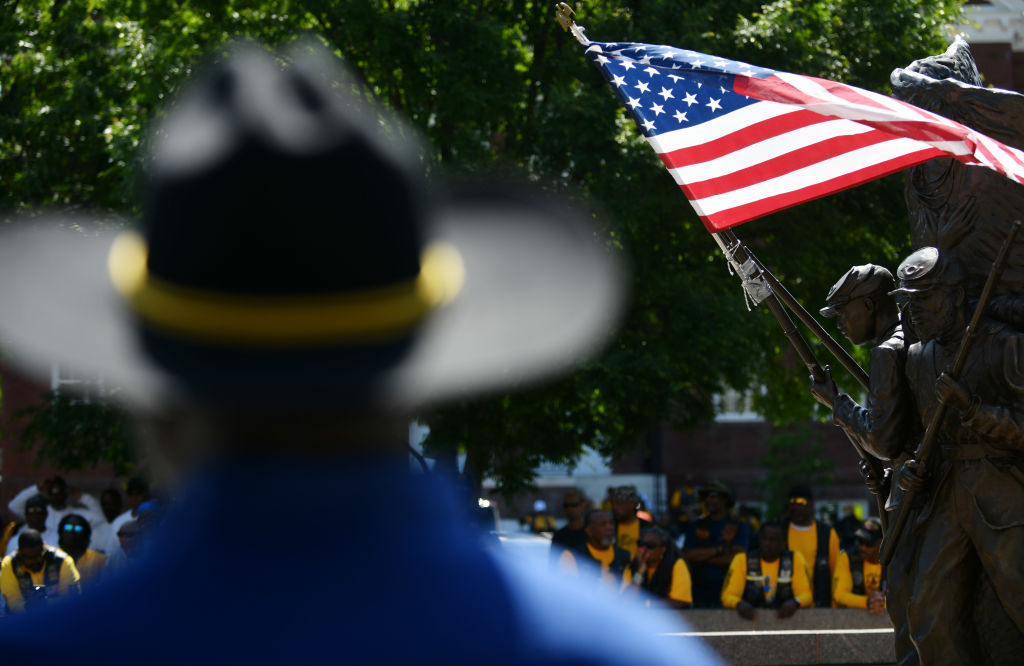 WASHINGTON, DC - MAY 29: The US flag is seen at the African Ame