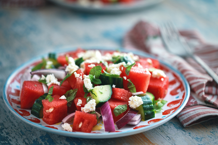 Watermelon Cucumber Salad