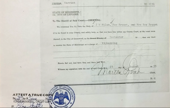 Here is a photo of 1955 warrant for 