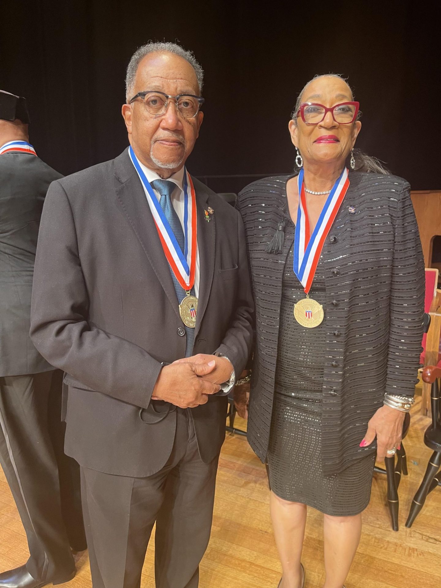 Dr. Benjamin F. Chavis Jr. with Thurgood Marshall Center Trust Inc. President Thomasina W. Yearwood.