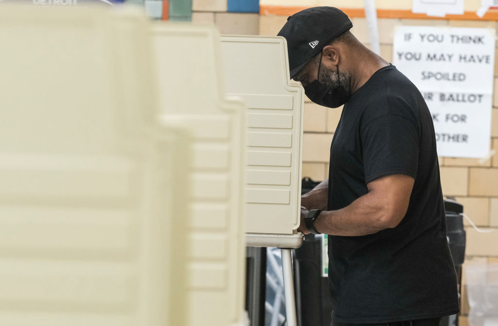 Voters Head To The Polls On Michigan Primary Election Day