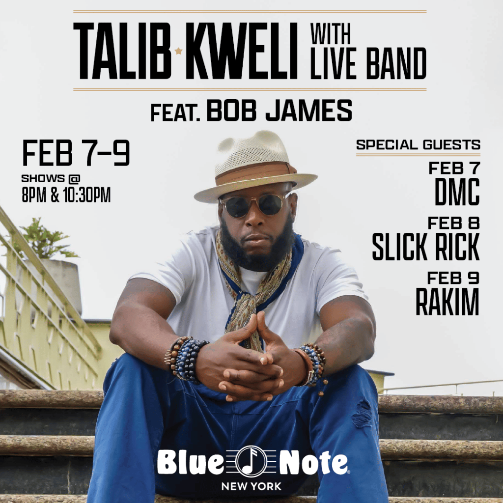 New York’s Blue Note Jazz Club announces an important run of Talib Kweli shows