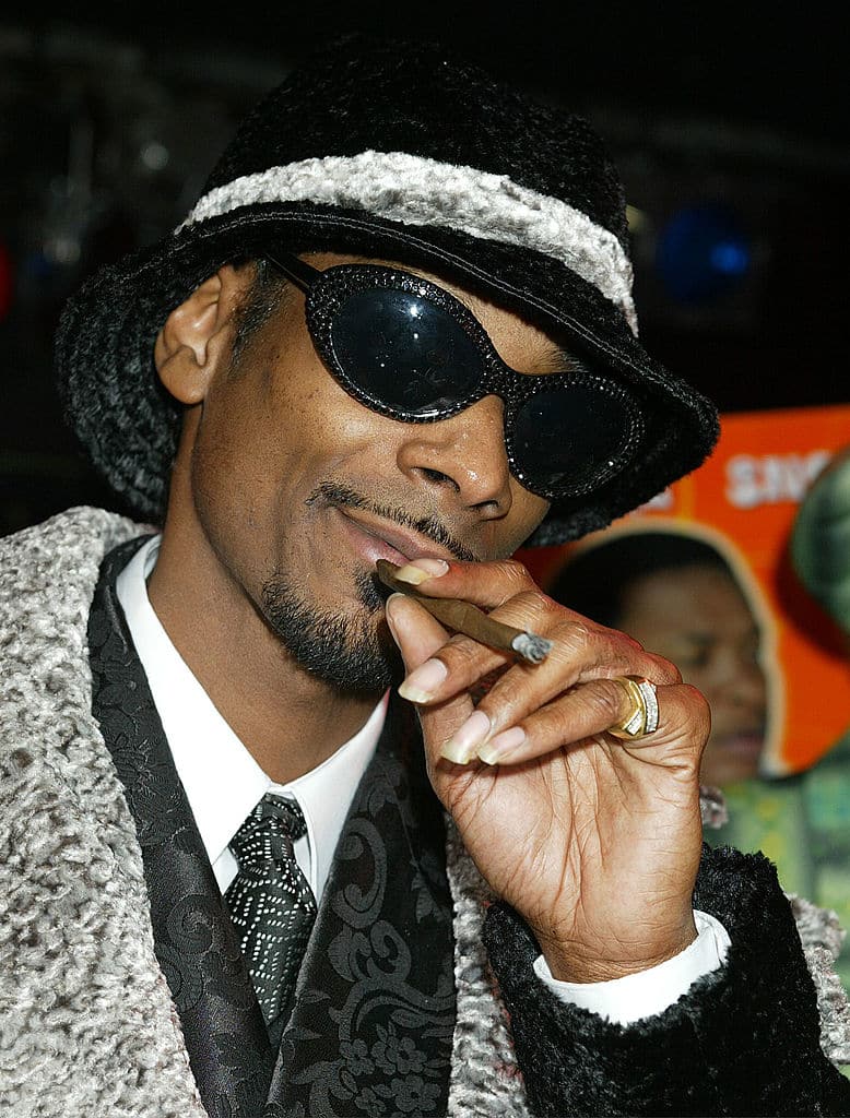 Snoop Dogg smoking a blunt