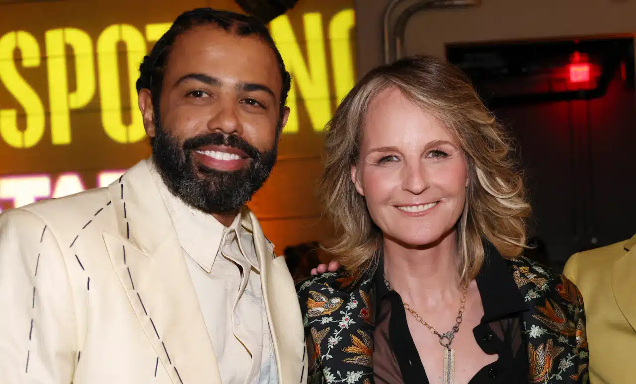 Daveed Diggs and Helen Hunt at the “Blindspotting” premiere