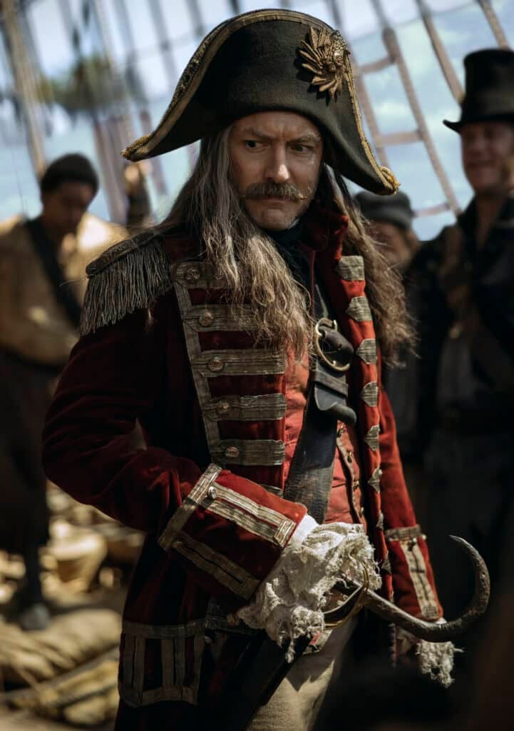 Jude Law as Captain Hook in Disney's live-action PETER PAN & WENDY