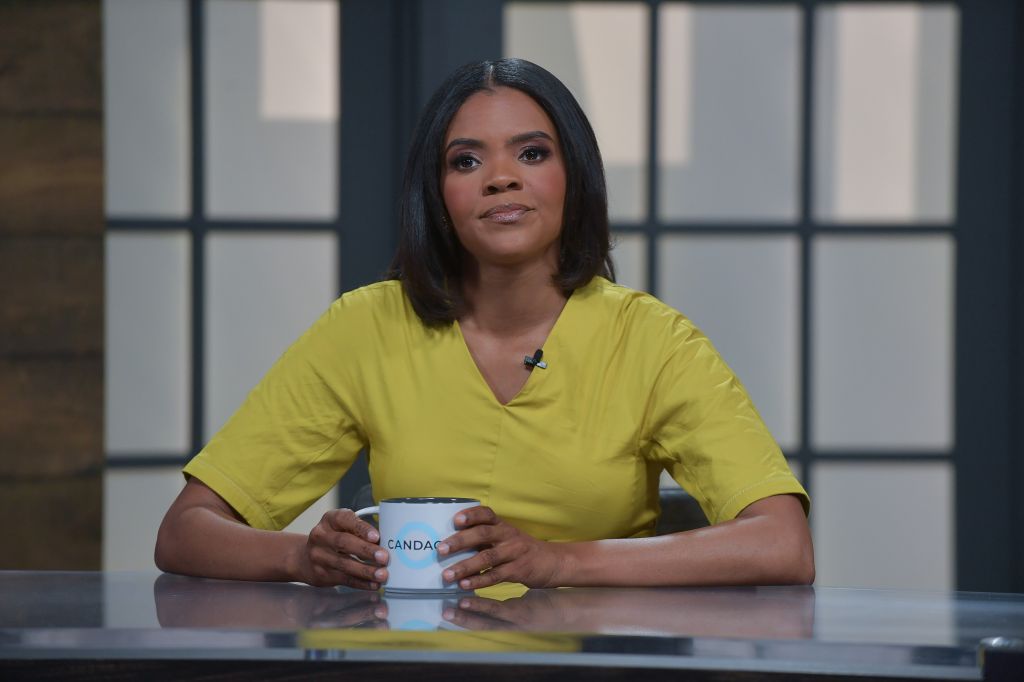 Candace Owens is seen on set of 