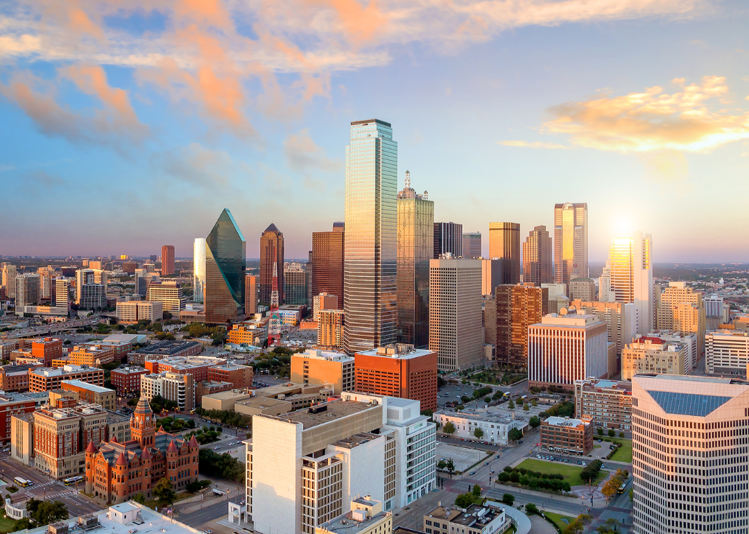 Downtown Dallas on a sunny day.