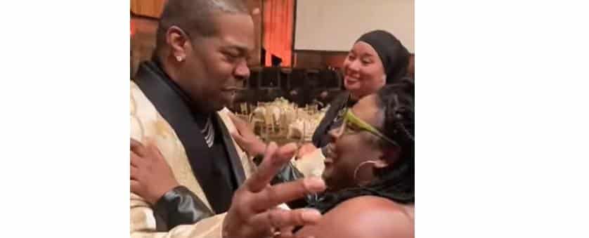 Busta Rhymes serenaded by Nia Drummond - screenshot