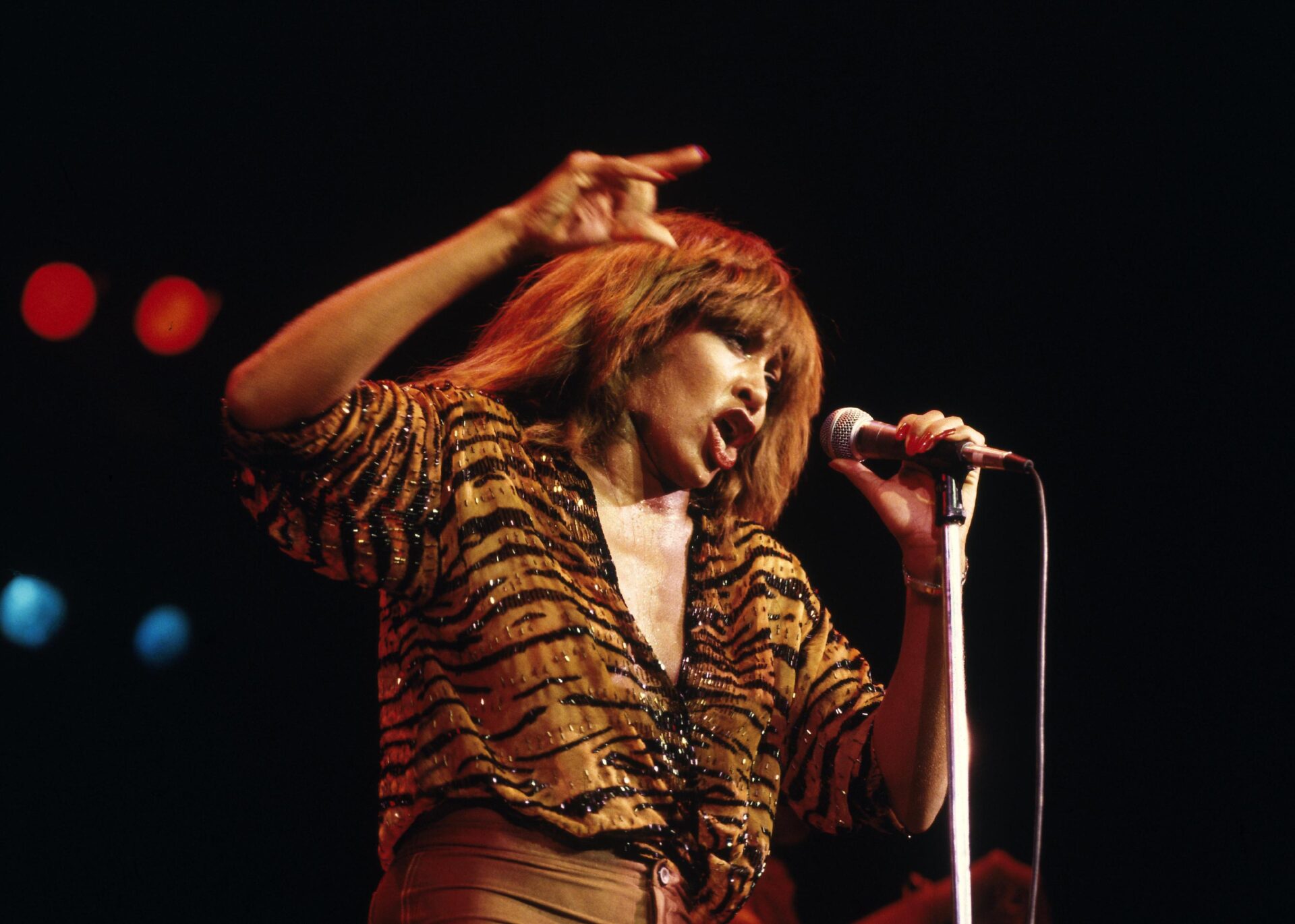 Tina Turner performs live on stage at Hammersmith Odeon in London - David Redfern // Getty Images