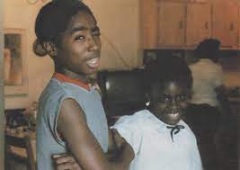 Tupac and his sister Sekyiwa as kids