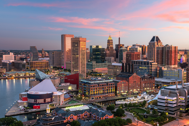 Baltimore, Maryland, USA Skyline on the Inner Harbor