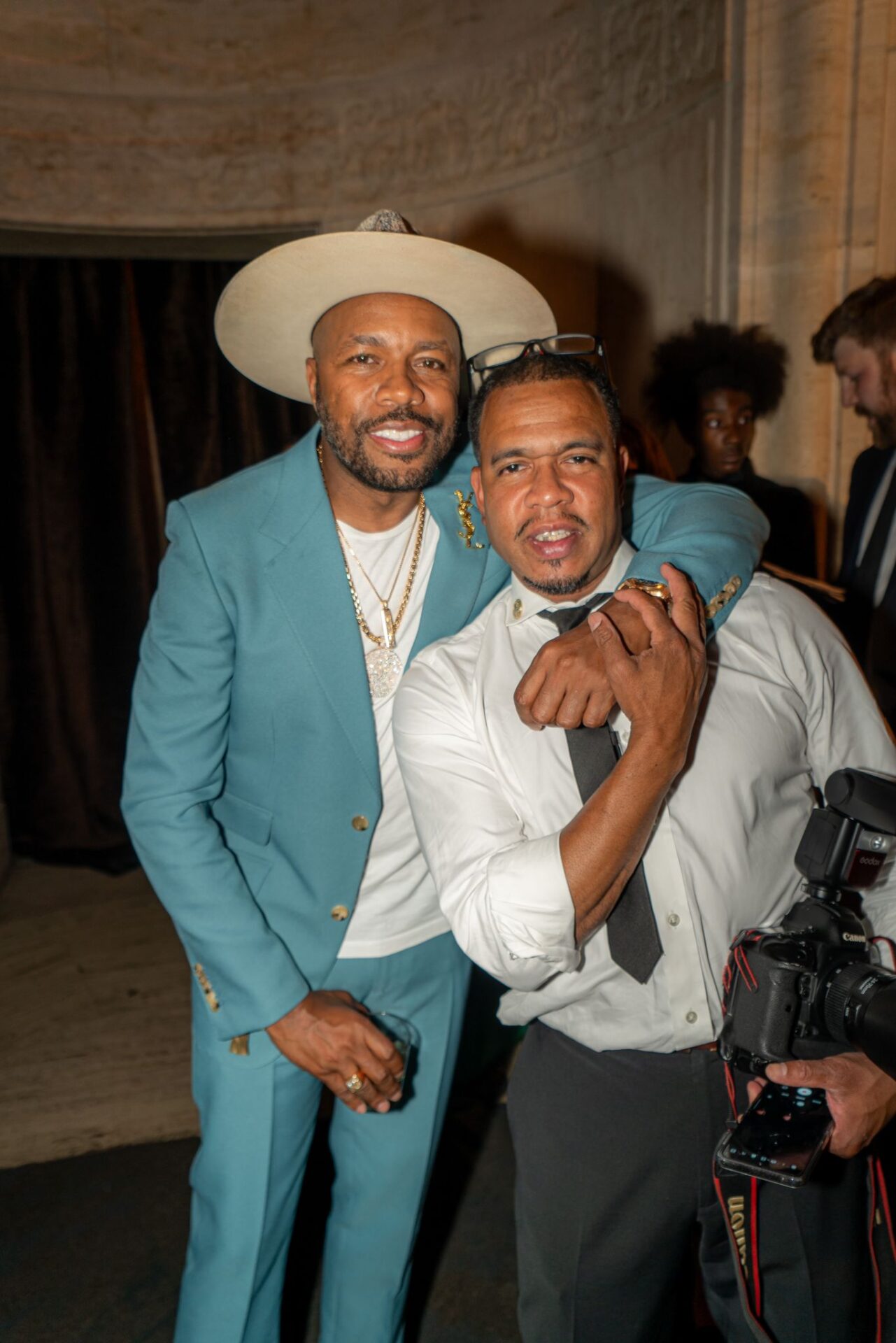 D'Nice and celebrity photographer Johnny Nunez at the Universal Hip Hop Museum gala Photo by Melissa Nyomi @melshotya