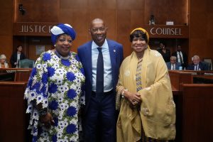 Dr. Luck (DAF), Mayor Sylvester Turner, and Ambassador Bennett (DAF)