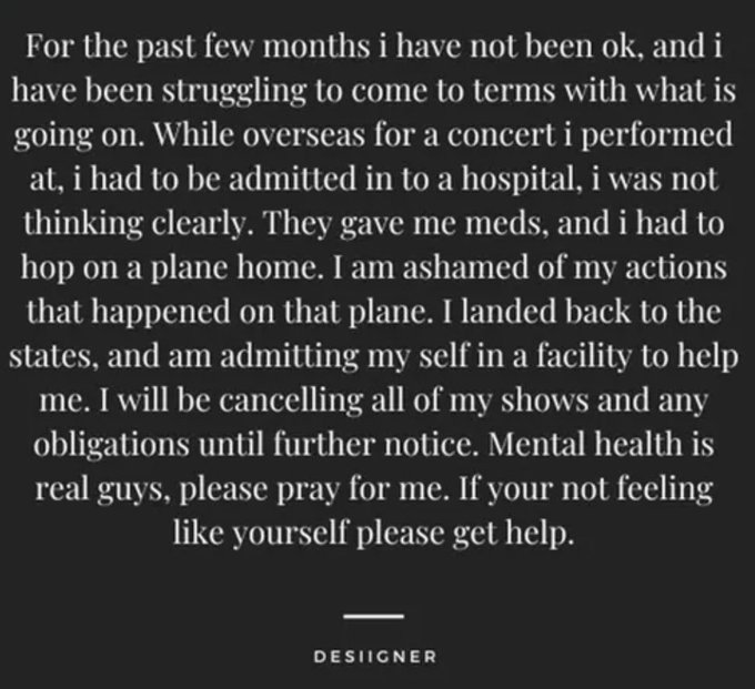 Desiigner mental health