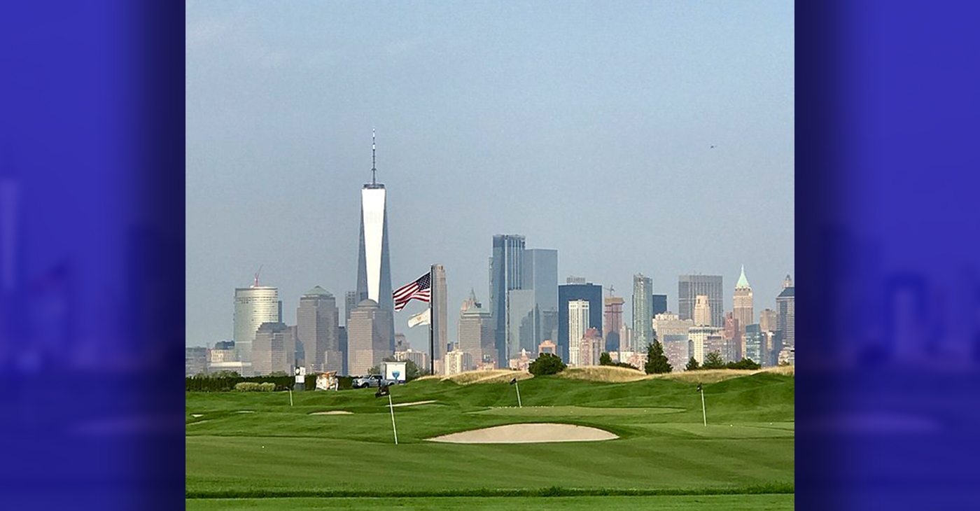 18th Hole at Liberty National Golf Course