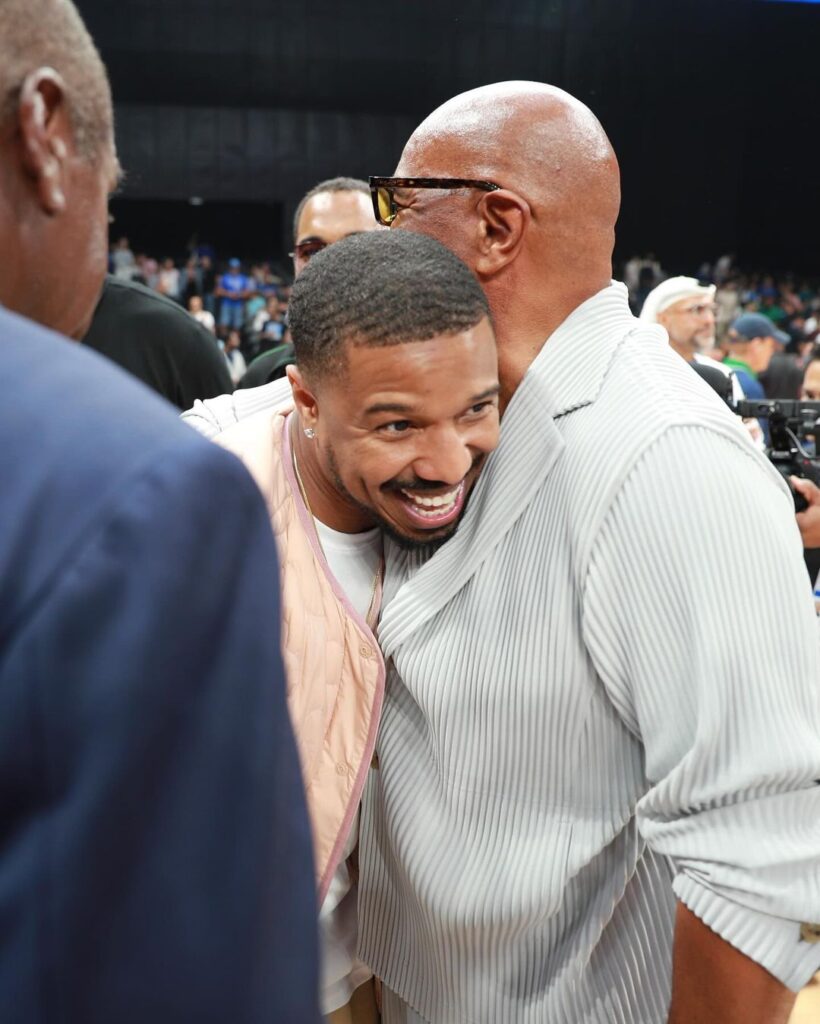 Michael B Jordan and Steve Harvey