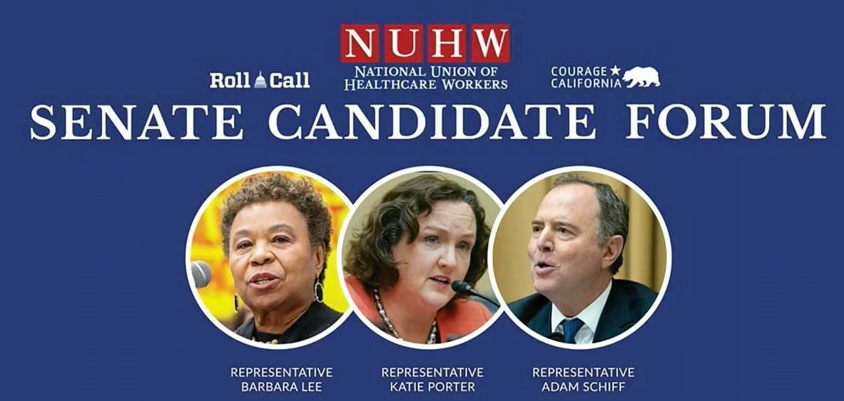 The top three Democrats running to become the next U.S. senator to represent California participated in a candidate’s forum at the National Union of Healthcare Workers’ Leadership Conference on Oct. 8, at the Westin Bonaventure Hotel in Los Angeles.