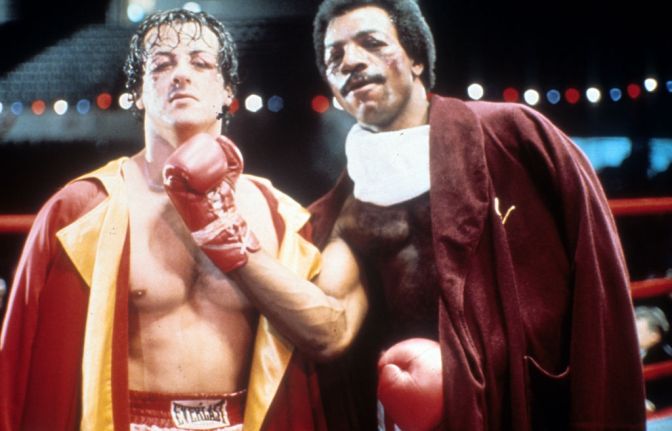 Sylvester Stallone And Carl Weathers In 'Rocky'