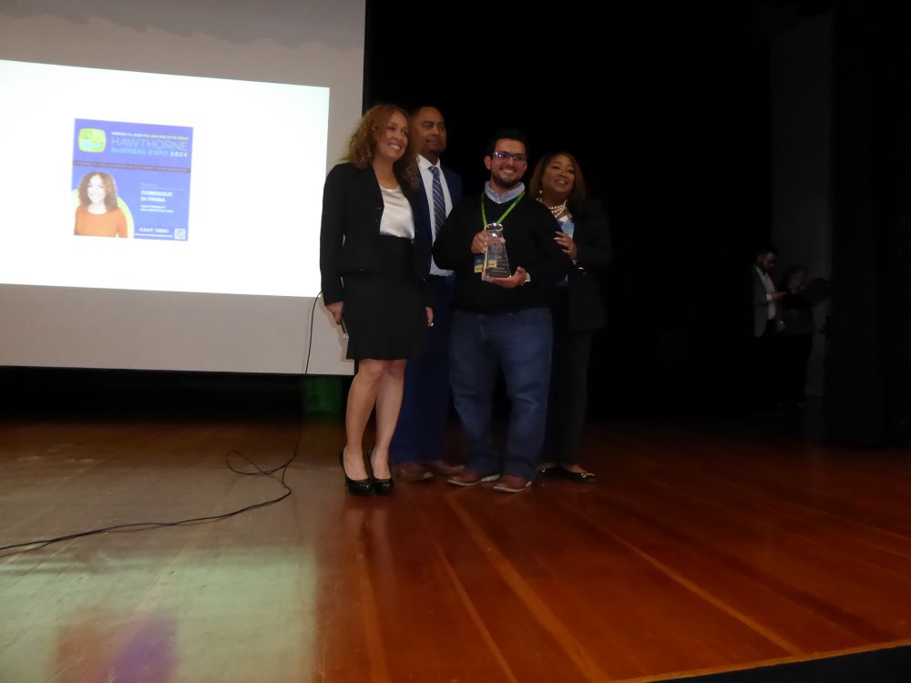 Dominique DiPrima, Vontray Norris, City Manager, Sergio Mortara, and Councilwoman Katrina Manning: Photo Credit, Ricky Richardson