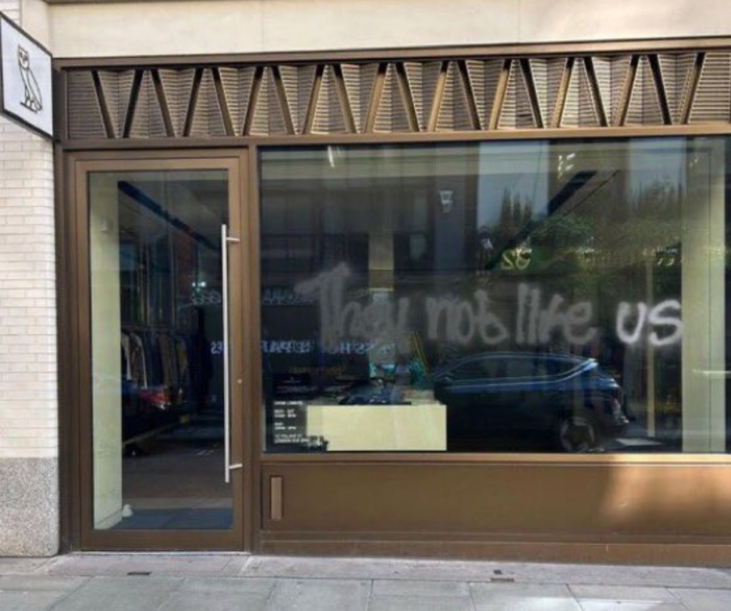 Drake Not Like Us OVO Store graffiti