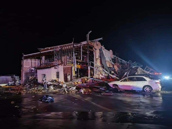 Denton TX tornado damaged house (City of Denton Fire Department via CNN Newsource) 