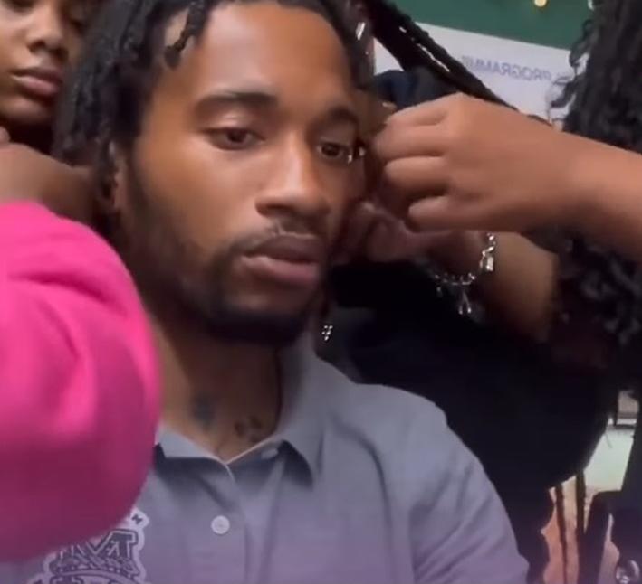 eacher Getting Braids taken Out by Students - IG screenshot