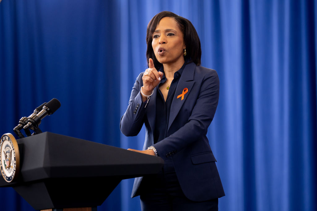 Vice President Harris And Senate Candidate Angela Alsobrooks Hold Campaign Event In Maryland Focusing On Gun Violence