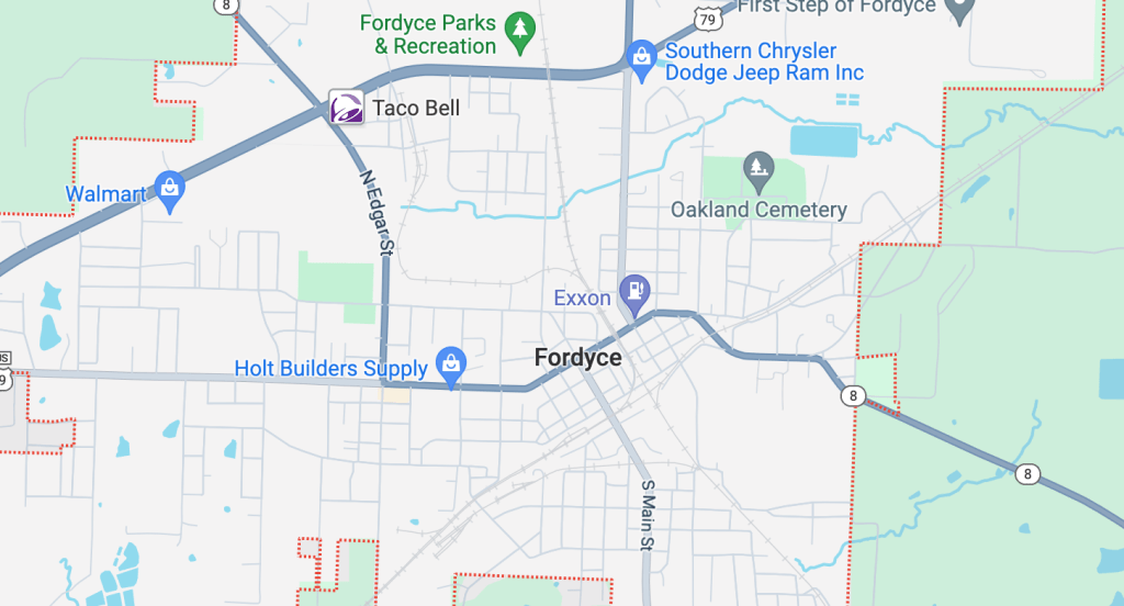 Fordyce, Arkansas, site of mass shooting on June 21, 2024