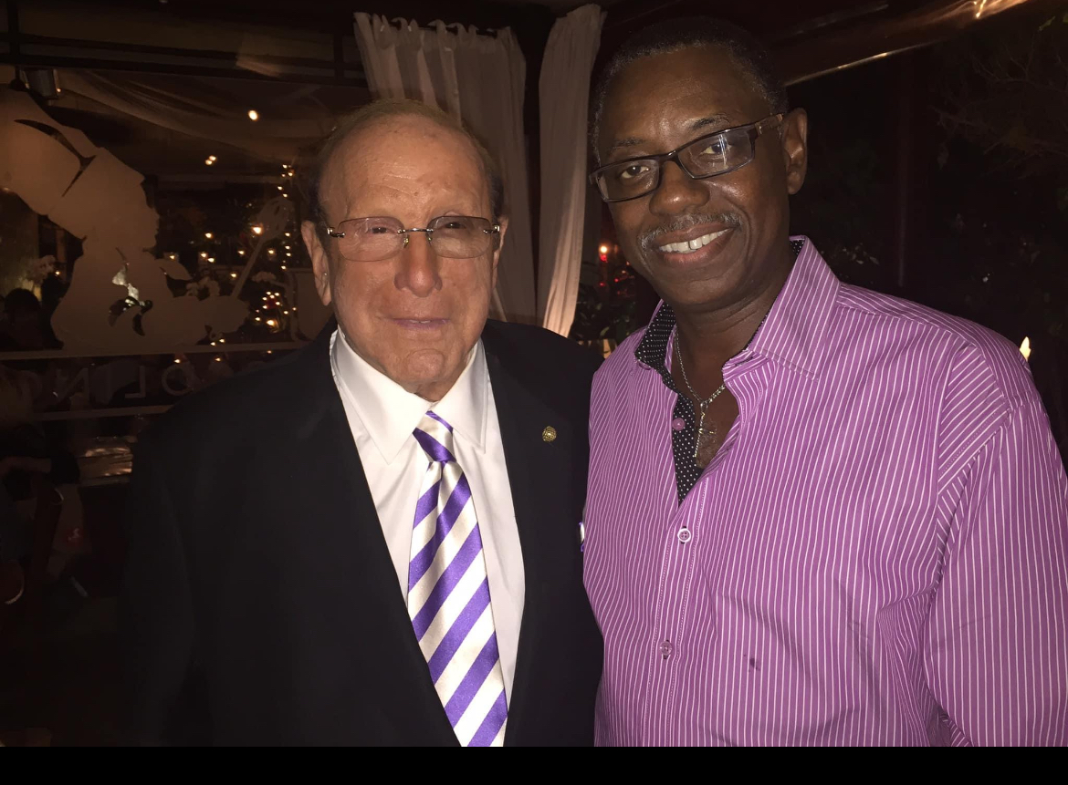 David C. Linton with his former boss, Clive Davis (Photo Courtesy of David C. Linton).