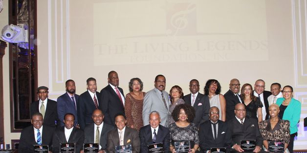 The Living Legends Foundation Officers and Board of Directors: Front Row: Mike Carter, Kendall A. Minter, Esq., Jeffrey Harleston, Esq., James Leach, Ruben Rodriquez, Gwendolyn Quinn, Dr. Logan H. Westbrooks, Don Cody, Shamael Lataillade; Second Row: Tony Gray, Marcus Grant, Sam Weaver, Jon Platt, C.C. Evans, Ray Harris, Colleen Wilson, David C. Linton, Jackie Rhinehart, Varnell H. Johnson, Kathy Moore, Skip Dillard, Miller London and Pat Shields.