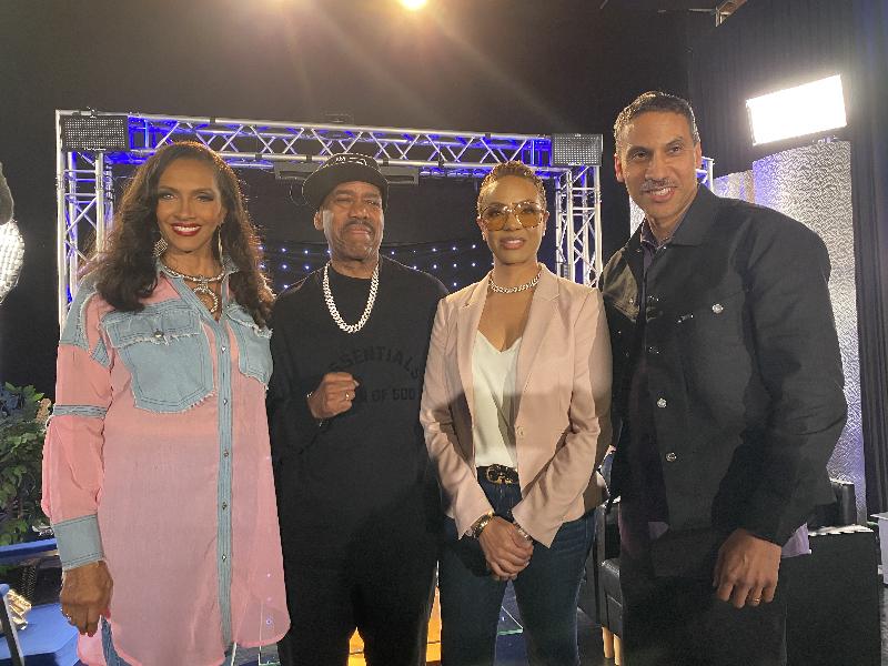 MC Lyte on set of Music & Medicine w Kurtis Blow