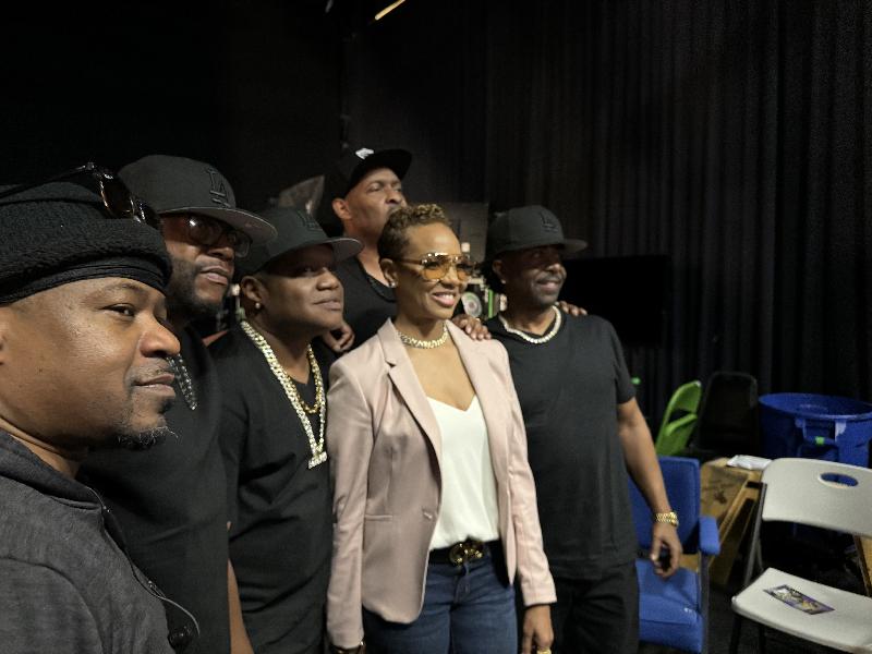 MC Lyte on set of Music & Medicine with Troop