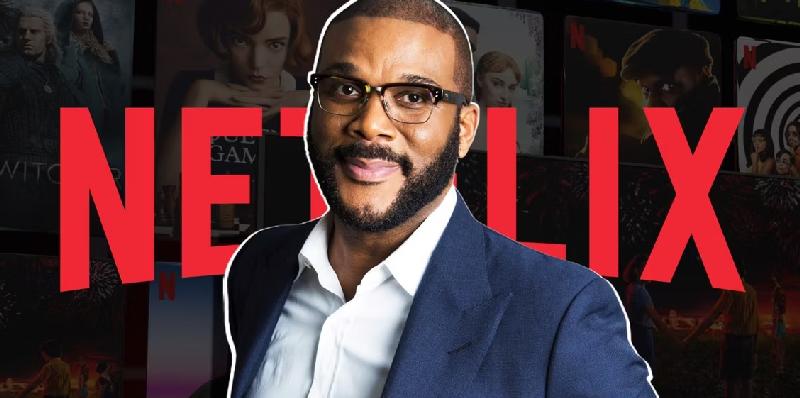 Tyler Perry and Netflix logo