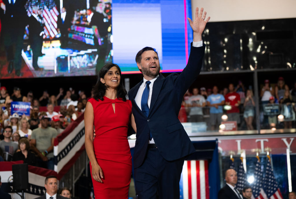 Former President Trump And VP Nominee Sen. JD Vance Hold Rally In St. Cloud, Minnesota