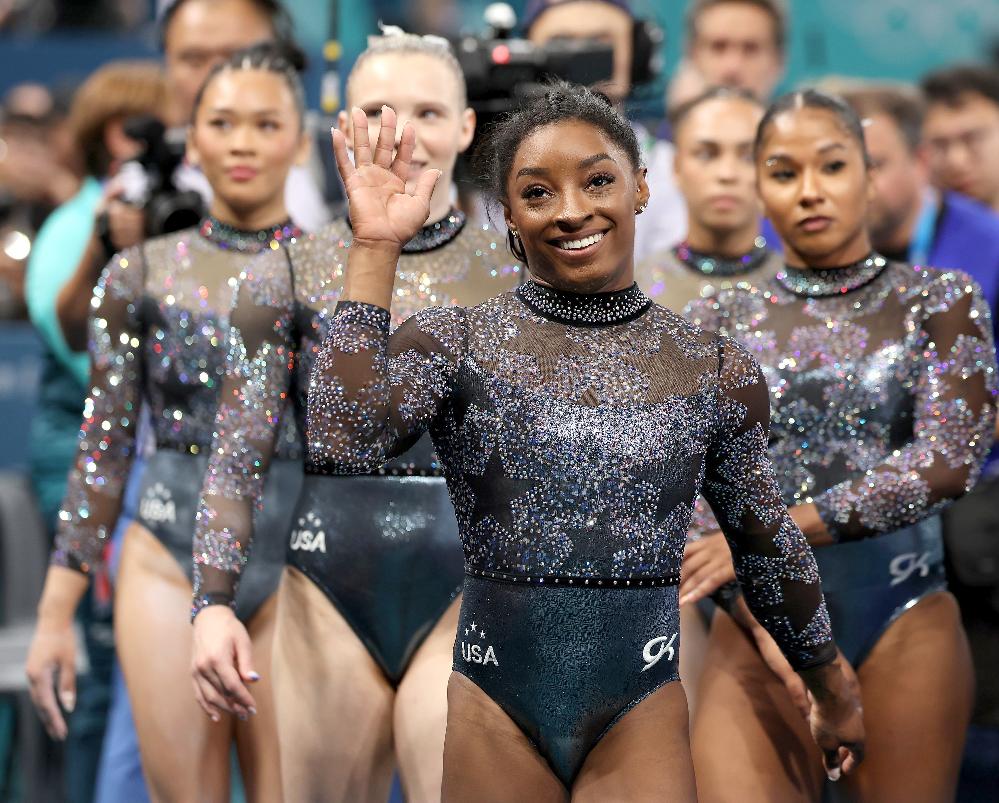 Simone Biles's return to Olympic final - 3 years after 'twisties' // Simone Biles (Ezra Shaw-Getty Images via CNN Newsource)