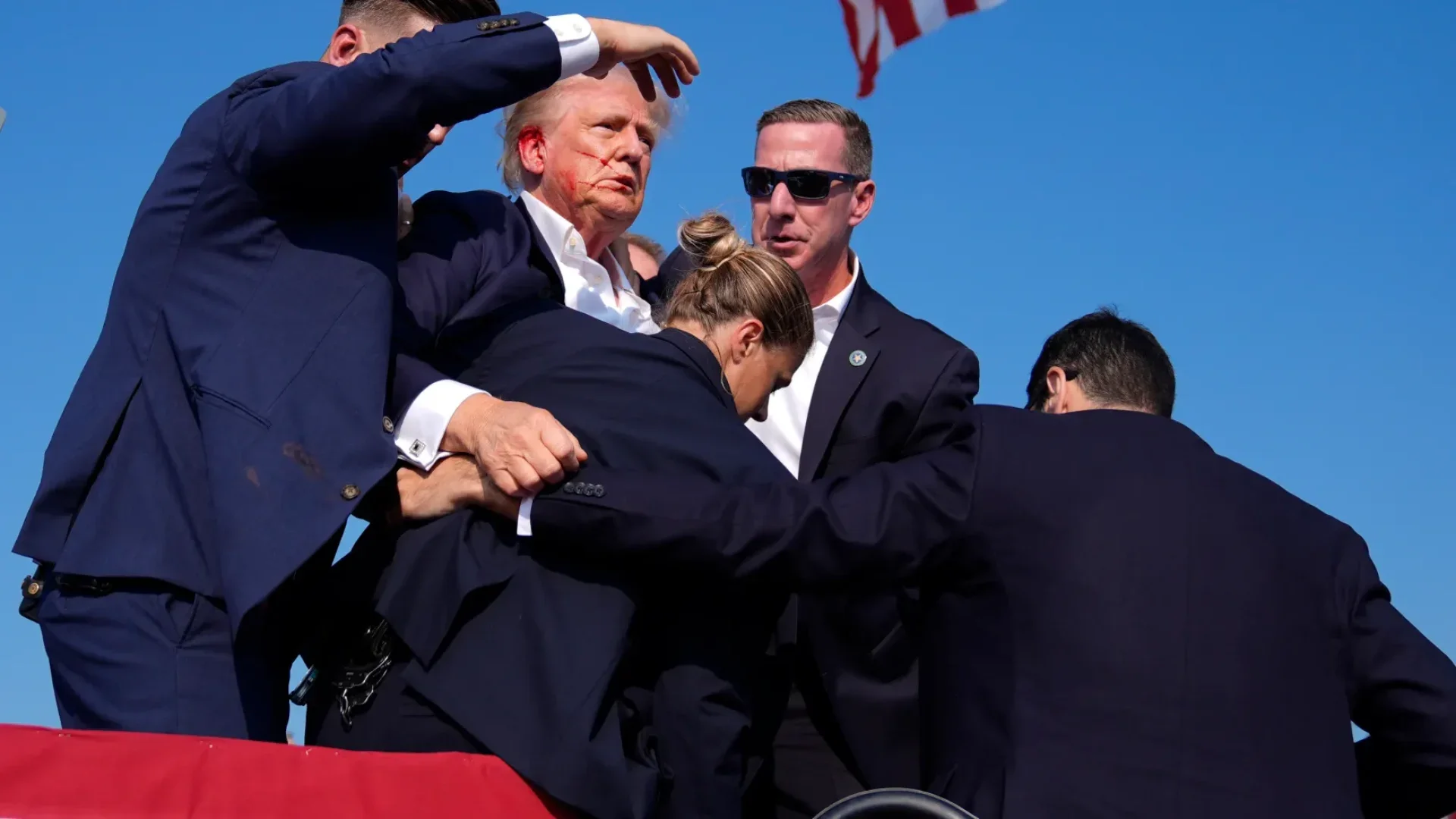 Breaking News: Shots Reportedly Fired During Trump Rally In Pennsylvania. Former President Rushed Off Stage With Blood On His Face