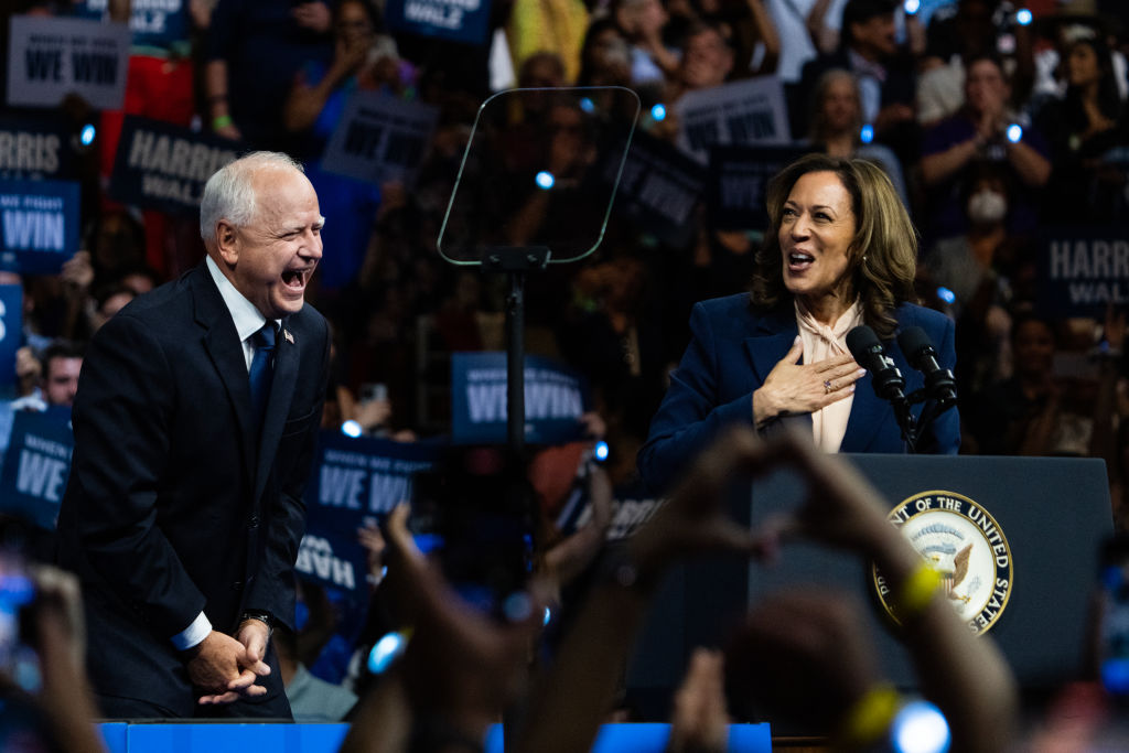 Harris Walz Philadelphia Rally getting ready for Democratic National Convention (DNC)