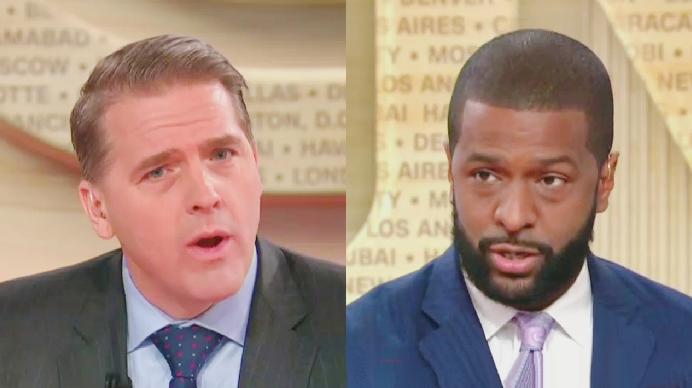 Jennings clashed with Sellers over VP Harris' 'organic' campaign // Scott Jennings - Bakari Sellers (screenshot)