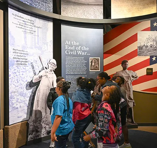 School children visit the Two Mississippi Museums, a Nissan Foundation grantee, in Jackson. Photo courtesy the Nissan Foundation.