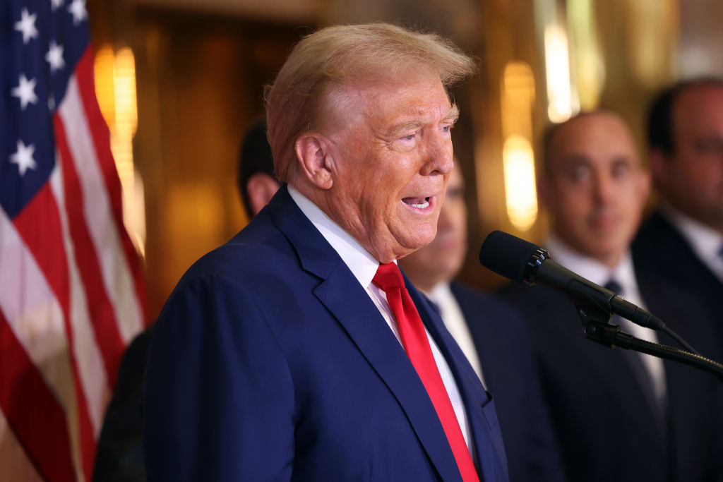 Former President Donald Trump Holds A Press Conference In New York